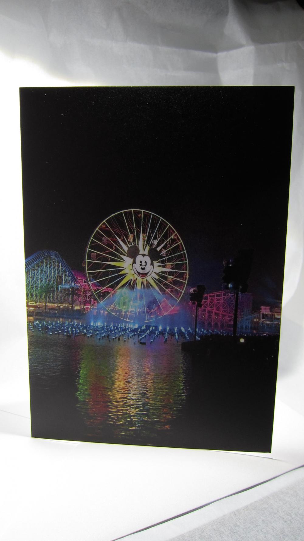 Mickey's Fun Wheel Greeting Card - World Of Color, California Adventure Park