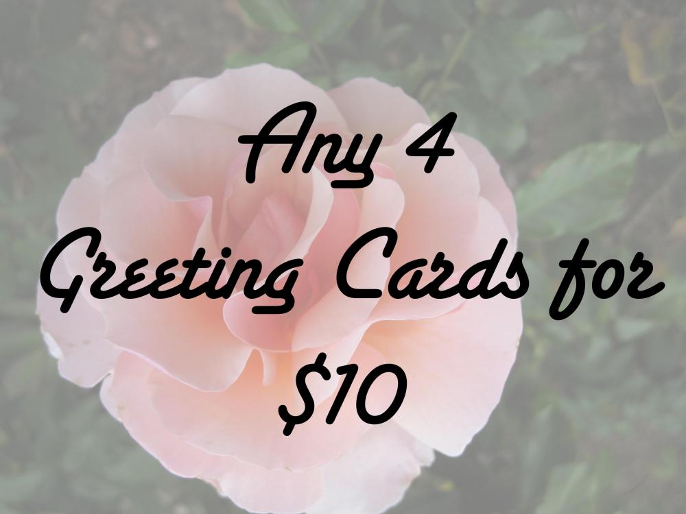 Greeting Card / Note Card Set - Any 4
